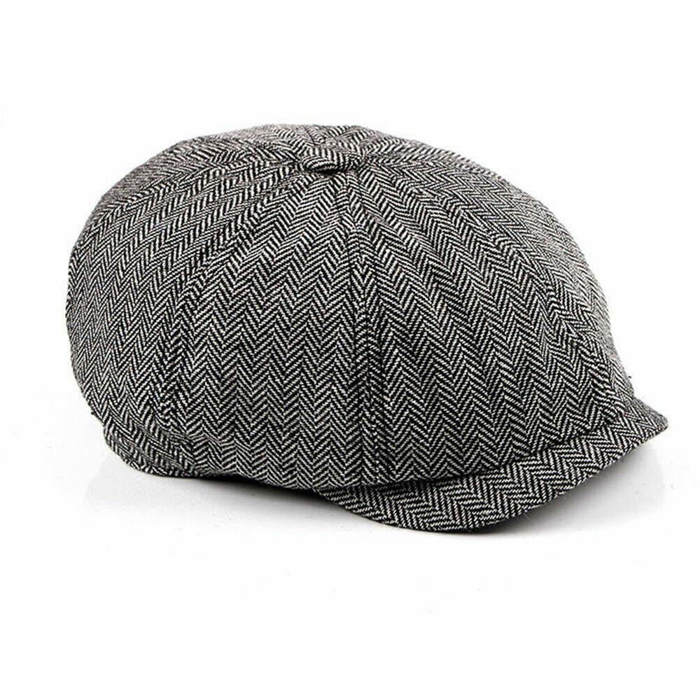 Peaky Blinders Hat Newsboy Flat Cap Herringbone Baker Boy