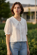 white crop mesh top