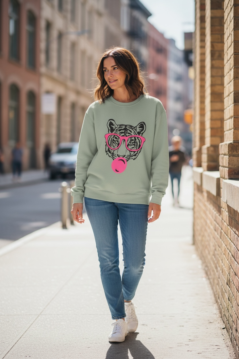 Tiger Bubble Gum Sweatshirt