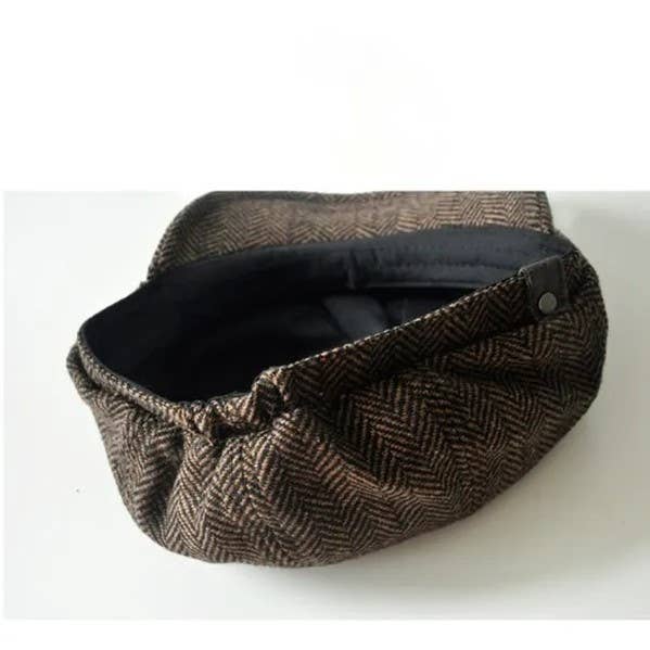 Peaky Blinders Hat Newsboy Flat Cap Herringbone Baker Boy